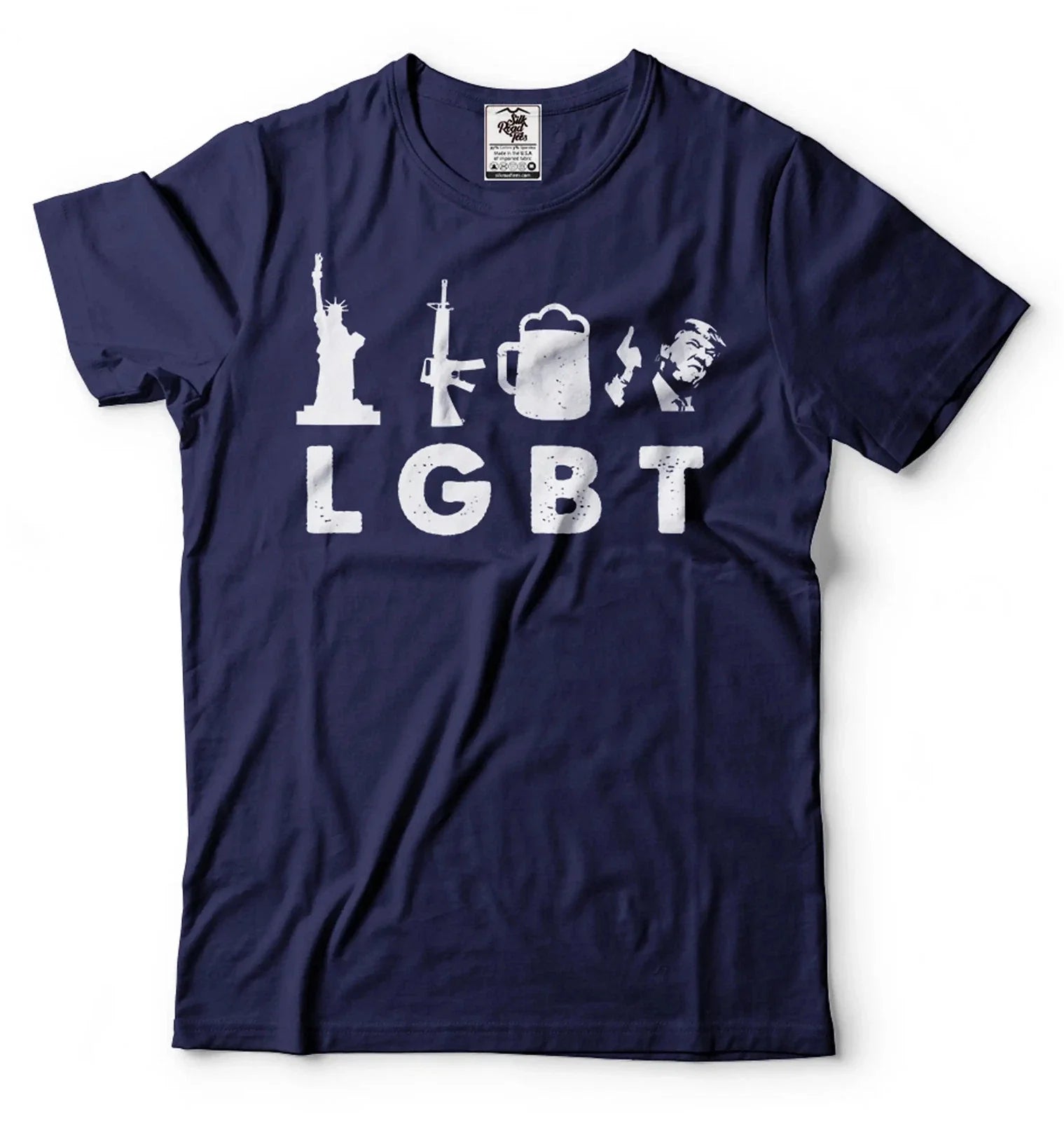 LGBT Liberty Guns Beer Trump Funny Patriotic - Adult & Kids T-Shirts, Sweatshirts & Hoodies apparel design preview 1