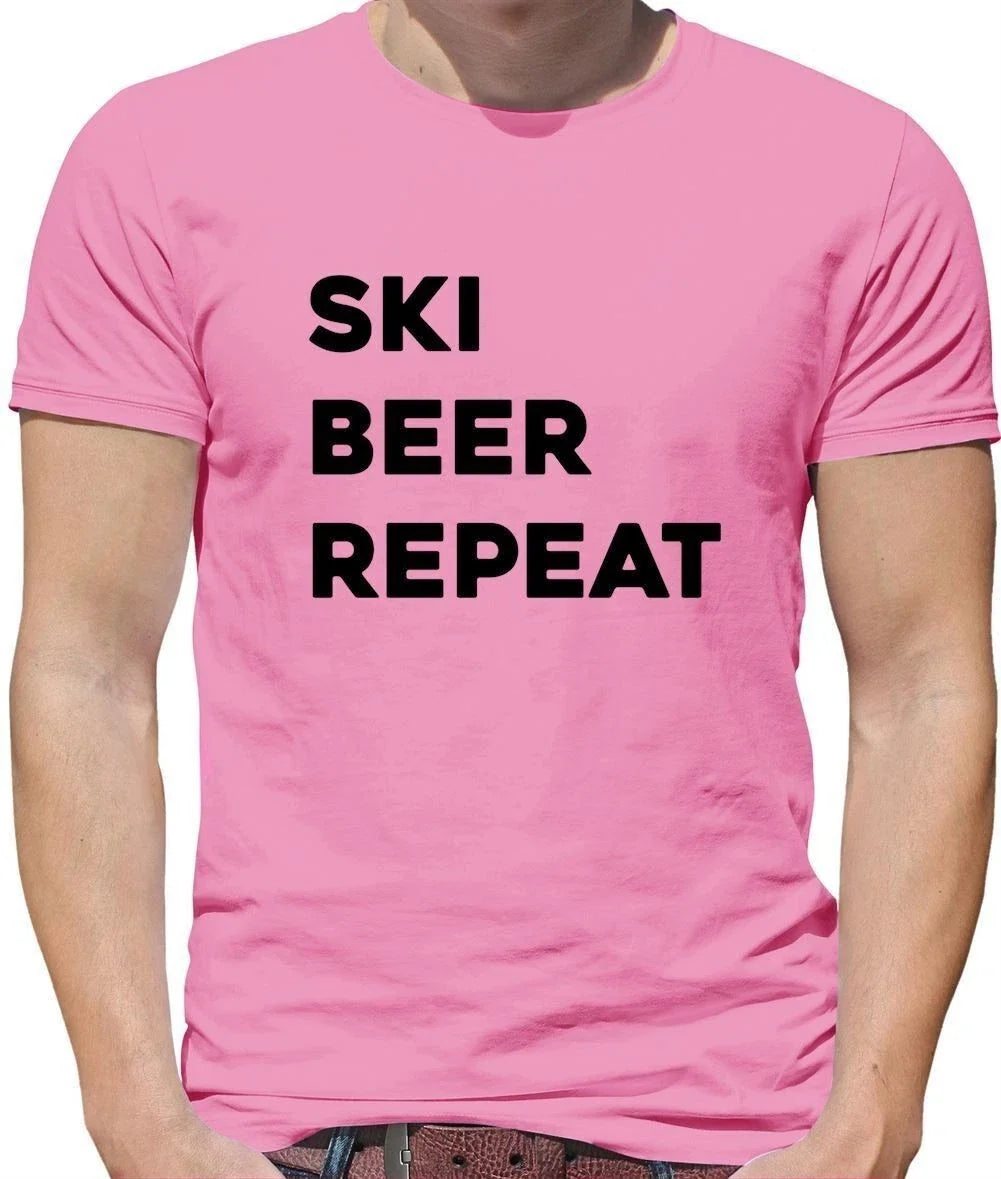 Ski Beer Repeat Mens Skiing Skiier Beers Holiday - Adult & Kids T-Shirts, Sweatshirts & Hoodies apparel design preview 1