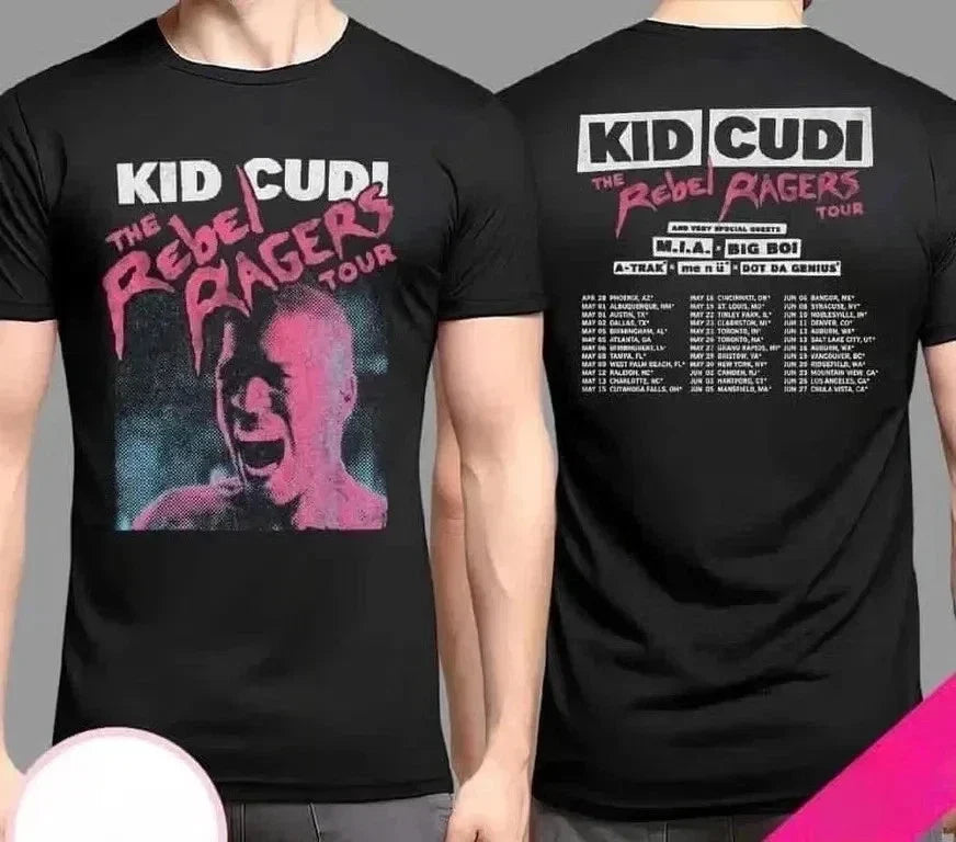 Kid Cudi The Rebel Ragers Tour Dates 2026 With - Adult & Kids T-Shirts, Sweatshirts & Hoodies apparel design preview 1