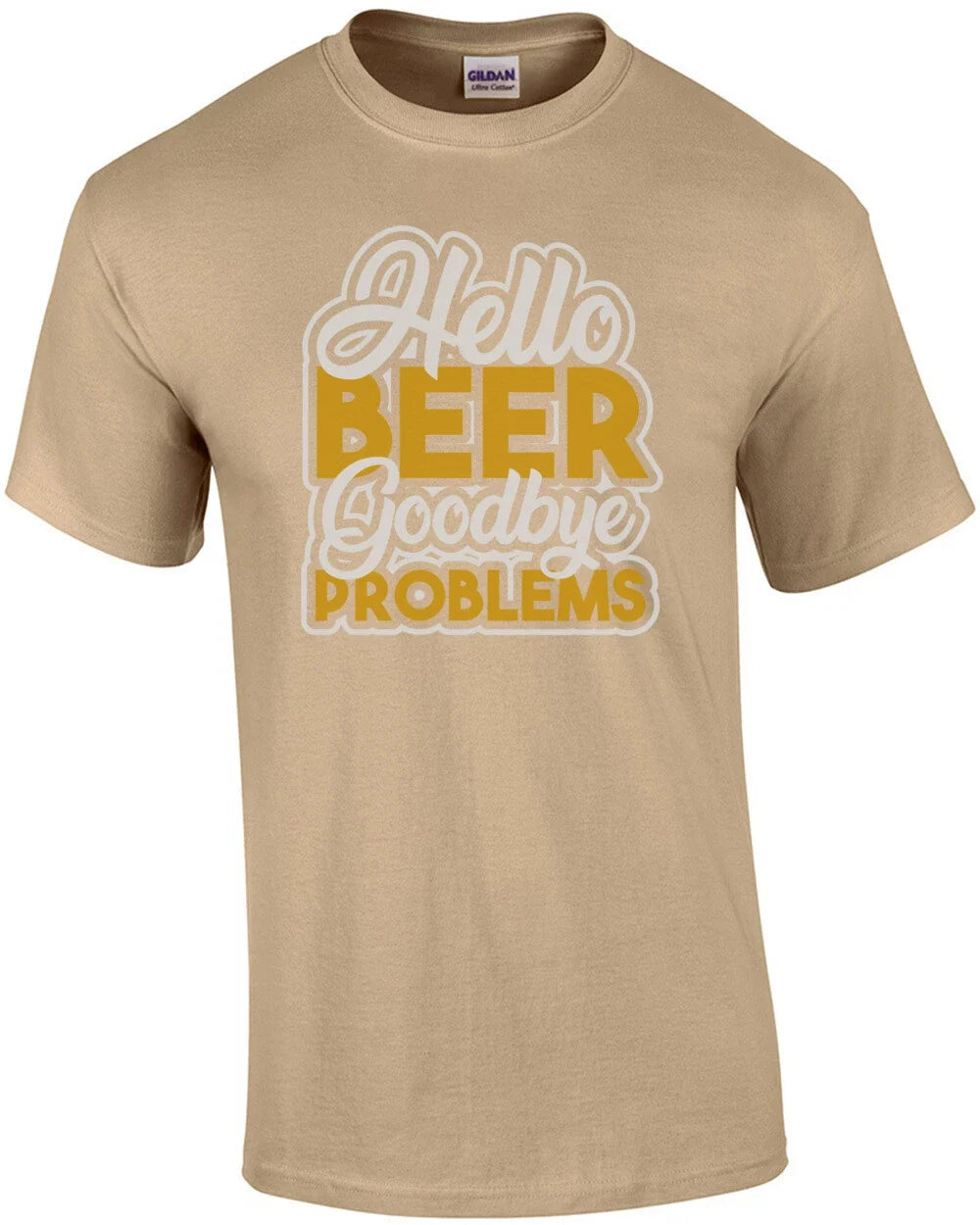 Hello Beer Goodbye problems funny - Adult & Kids T-Shirts, Sweatshirts & Hoodies apparel design preview 1