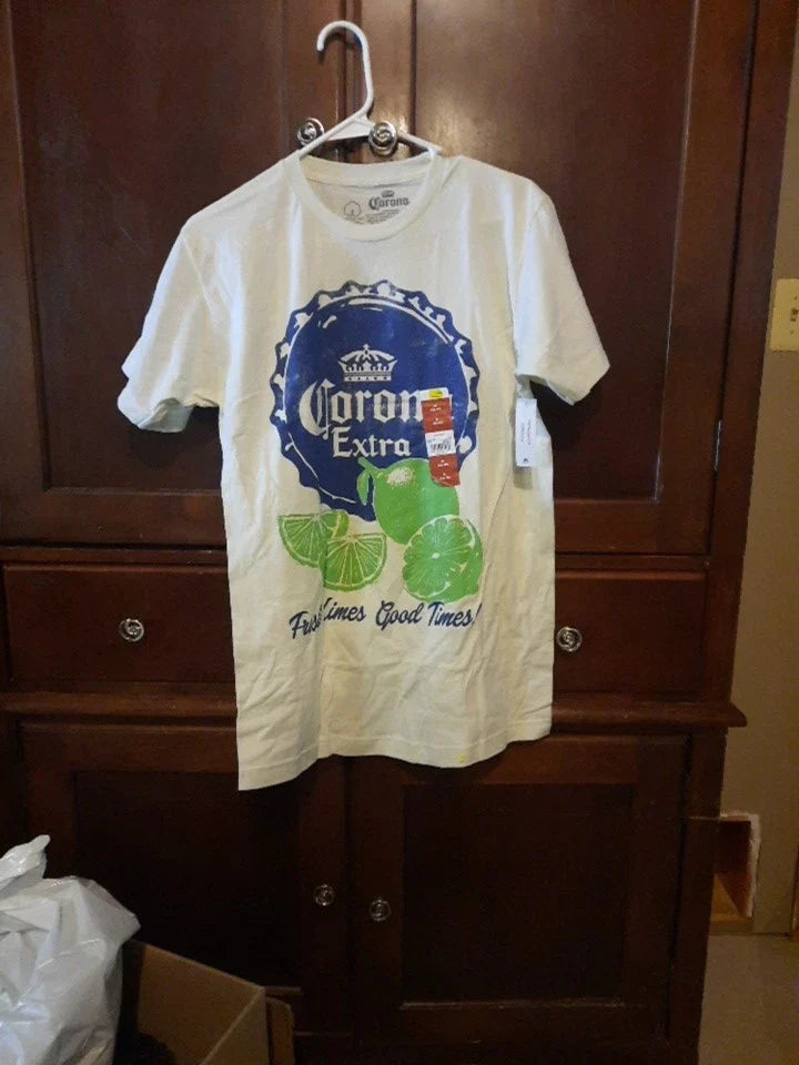 Corona 100% Cotton Fresh Lime Good Times Medium NEW - Adult & Kids T-Shirts, Sweatshirts & Hoodies apparel design preview 1