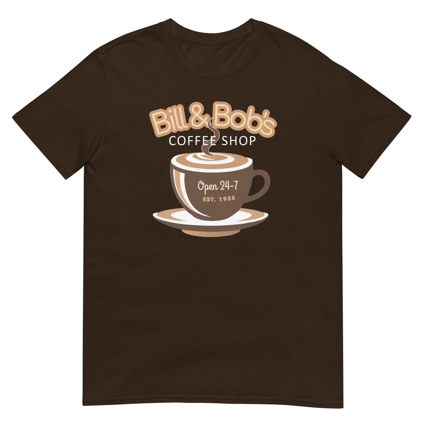 Bill Bob's Coffee Shop Open 24/7 Est 1935 Recovery - Adult & Kids T-Shirts, Sweatshirts & Hoodies apparel design preview 1