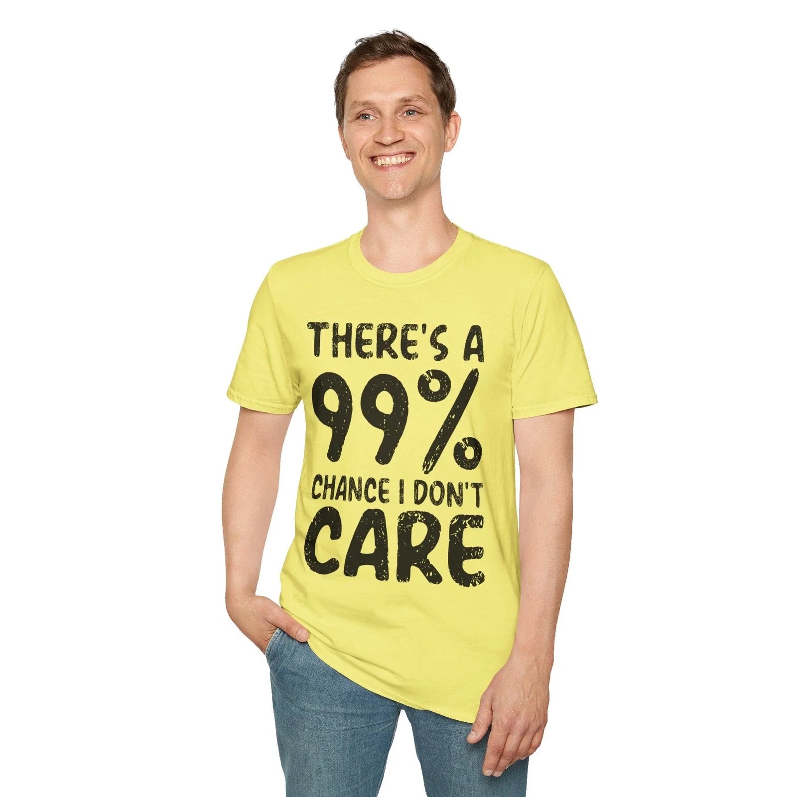 There's A 99% Chance I Don't Care Statistics Humor - Adult & Kids T-Shirts, Sweatshirts & Hoodies apparel design preview 1