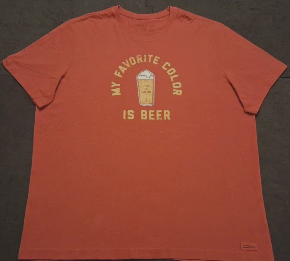 Men's 2XL Life Is Good My Favorite Color Beer Graphic - Adult & Kids T-Shirts, Sweatshirts & Hoodies apparel design preview 1