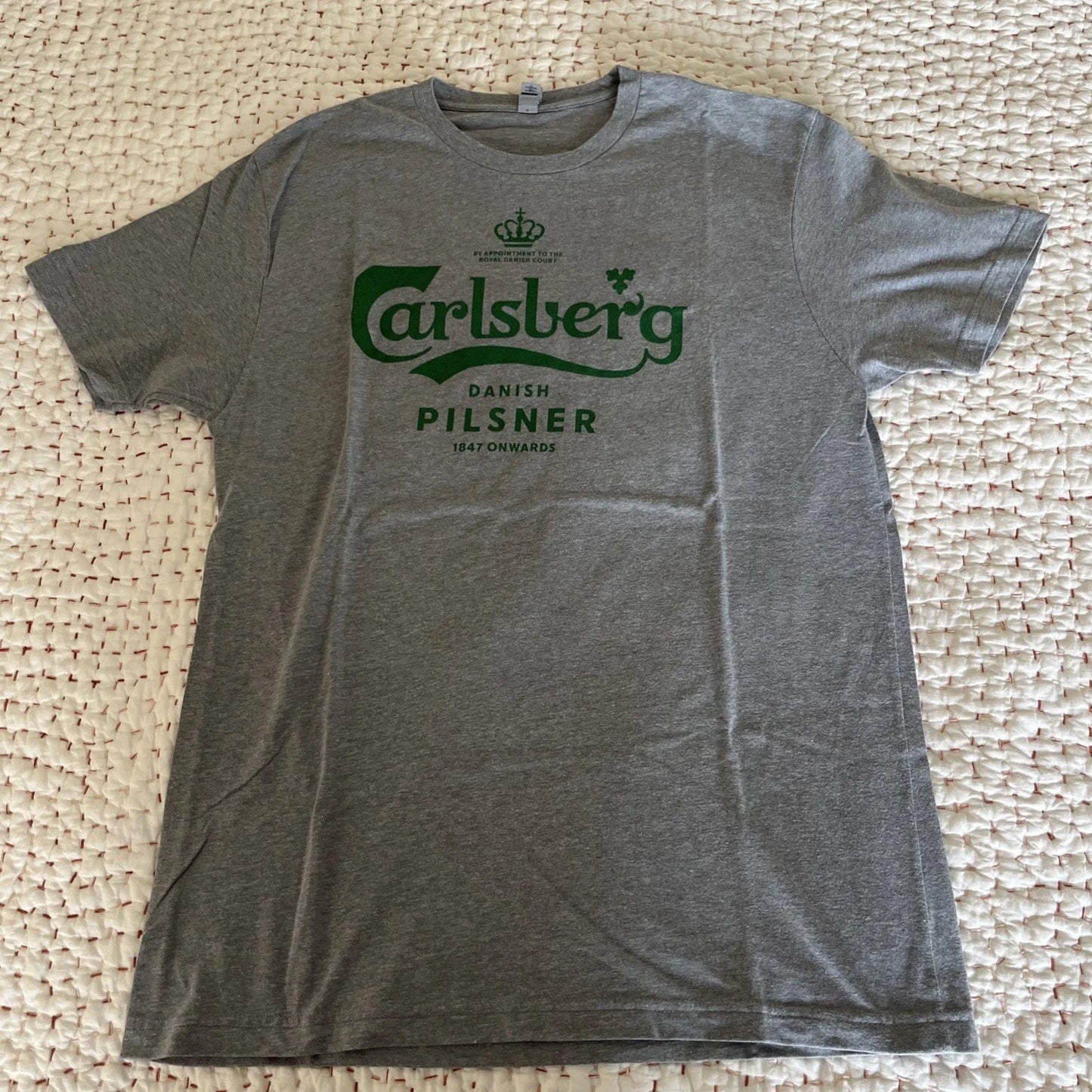 Carlsberg Lager Beer Logo Gray Men's Size Large - Adult & Kids T-Shirts, Sweatshirts & Hoodies apparel design preview 1