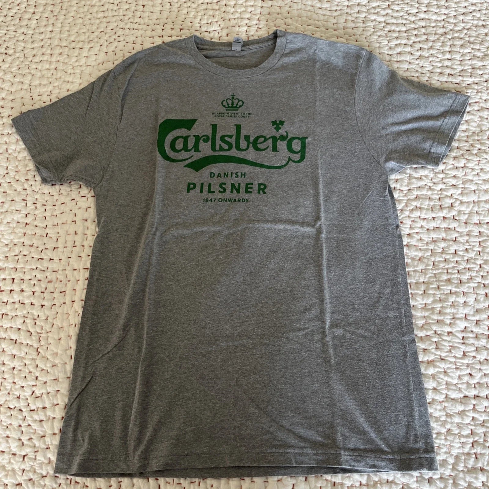 Carlsberg Lager Beer Logo Gray Men's Size Large - Adult & Kids T-Shirts, Sweatshirts & Hoodies apparel design preview 1