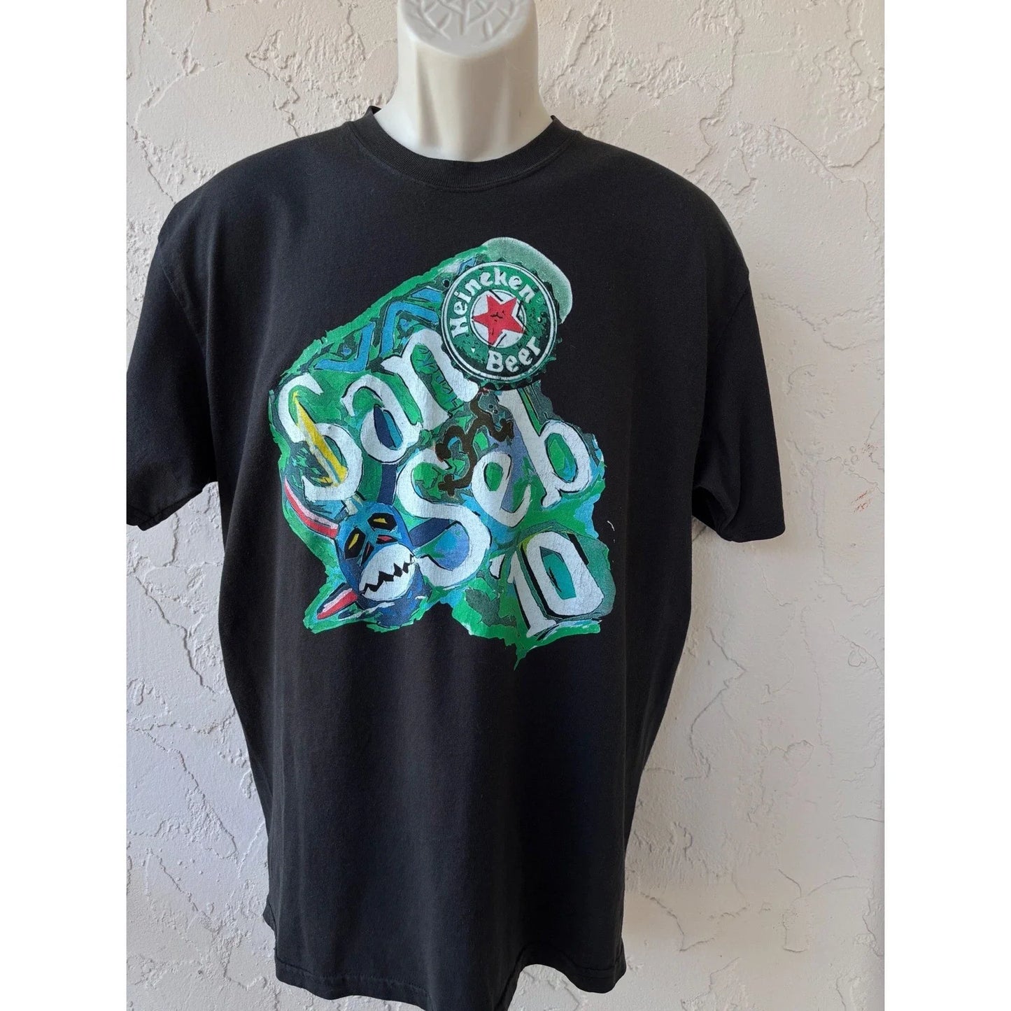 Heineken San Seb '10 Graphic Black Beer Event Promo - Adult & Kids T-Shirts, Sweatshirts & Hoodies apparel design preview 1