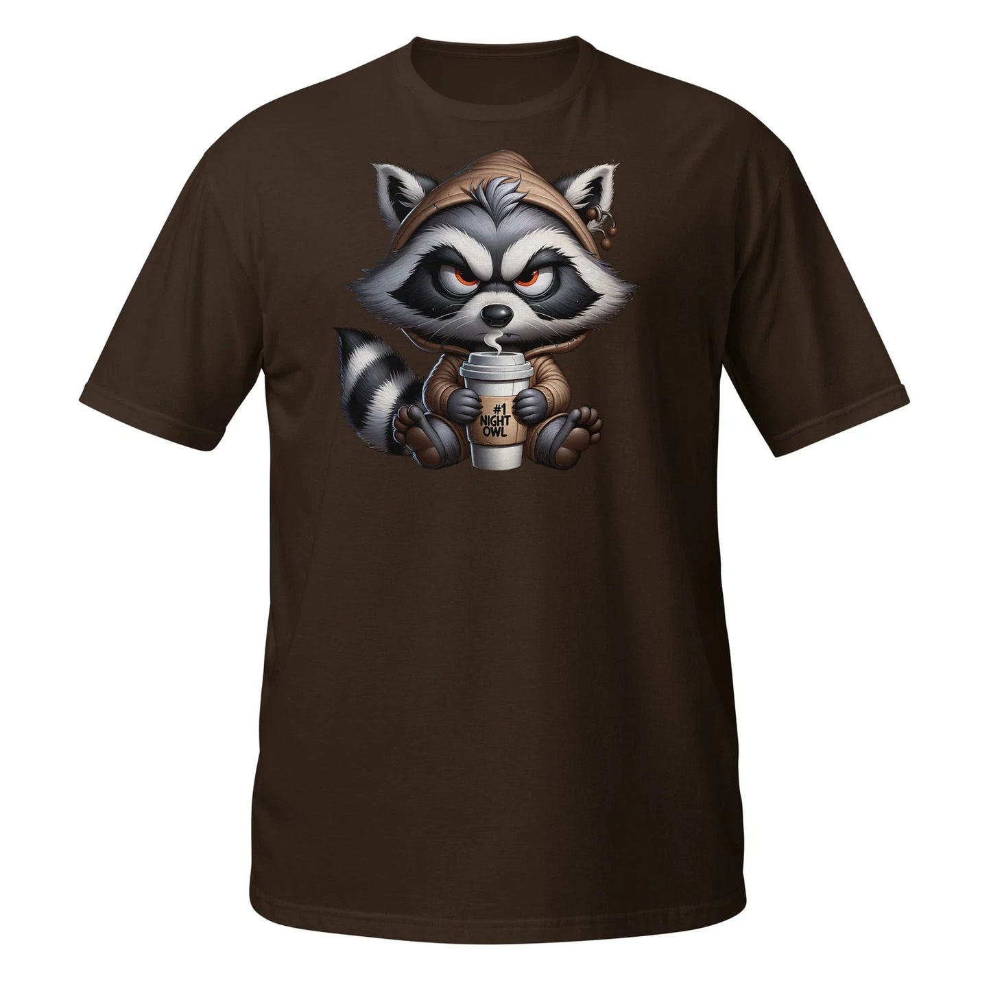 Grumpy Raccoon Coffee Angry Cute Animal Humor - Adult & Kids T-Shirts, Sweatshirts & Hoodies apparel design preview 1