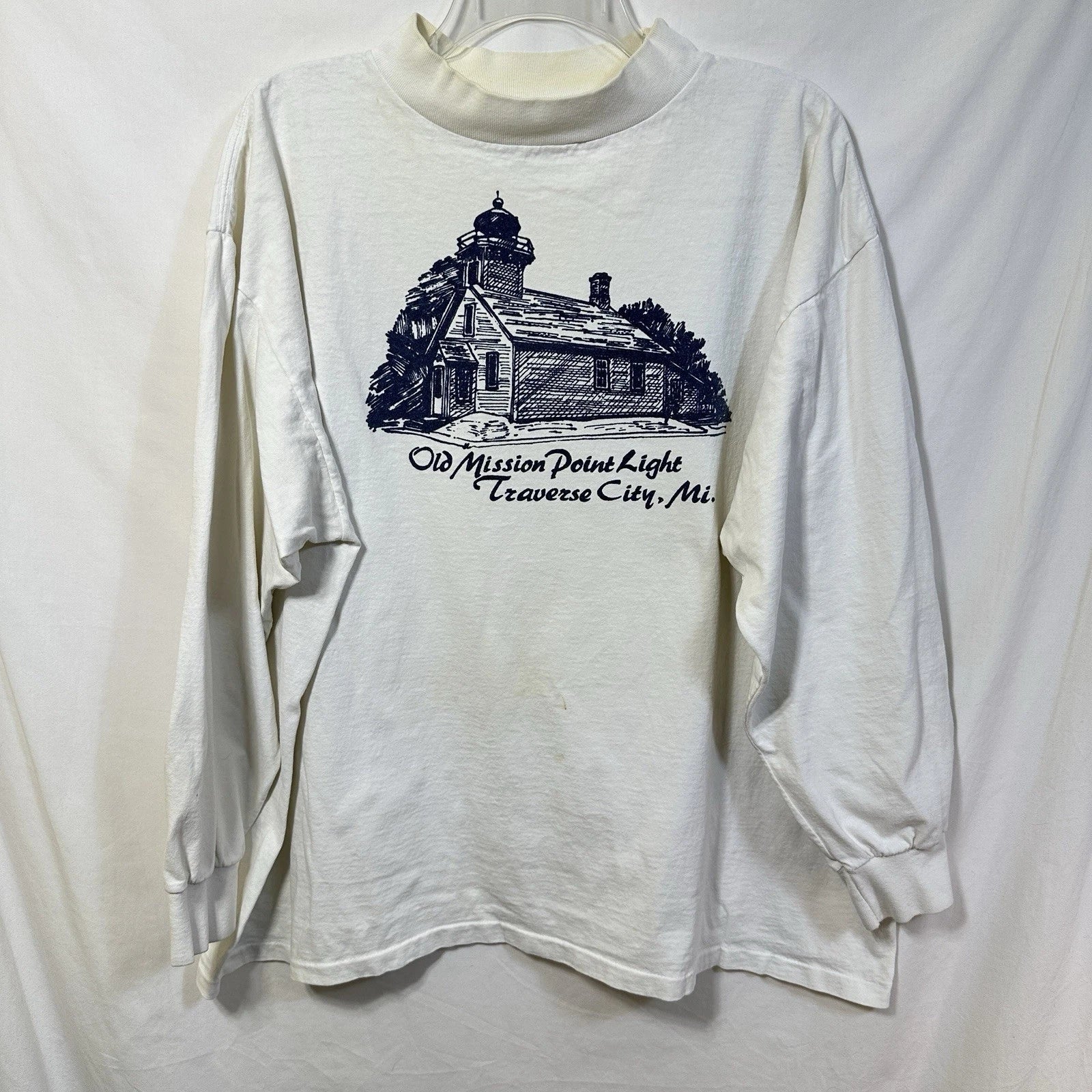 Vintage Michigan Rag Co. Old Mission Point Light - Adult & Kids T-Shirts, Sweatshirts & Hoodies apparel design preview 1