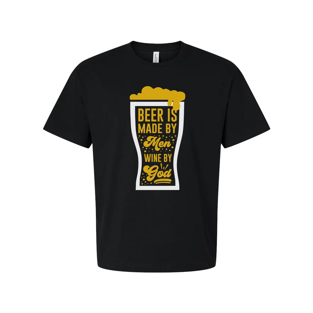 With Beer Glass Graphic And Quote Is Made By Men Wine - Adult & Kids T-Shirts, Sweatshirts & Hoodies apparel design preview 1