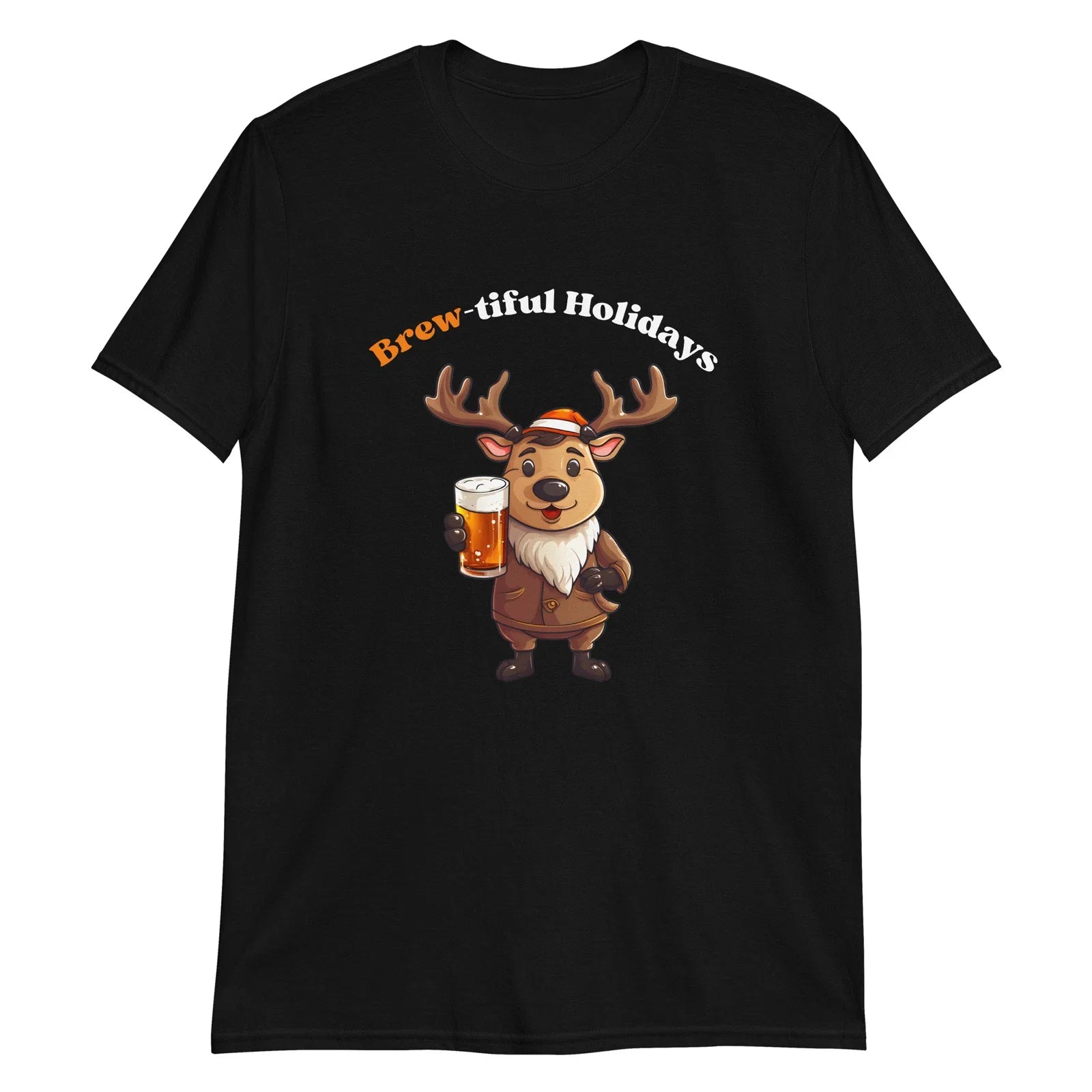 Brew-tiful Beer Holidays Reindeer - Adult & Kids T-Shirts, Sweatshirts & Hoodies apparel design preview 1