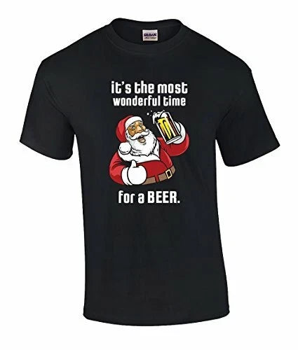 Funny Santa It's A Most Wonderful Time for Beer - Adult & Kids T-Shirts, Sweatshirts & Hoodies apparel design preview 1