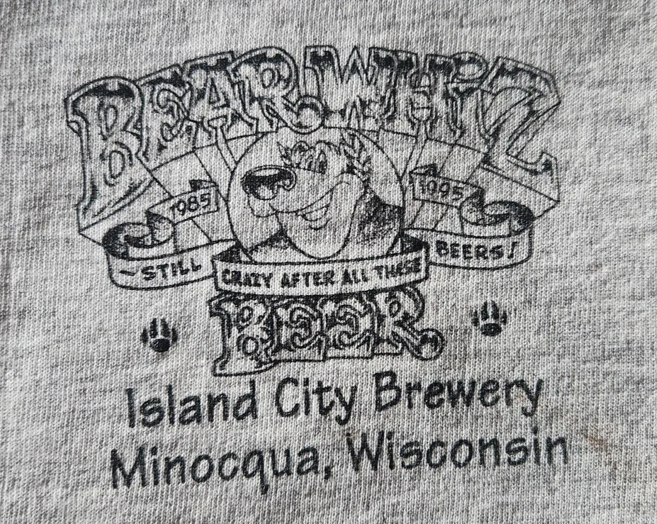 VINTAGE Island City Brewery BEAR WHIZ MENS - Adult & Kids T-Shirts, Sweatshirts & Hoodies apparel design preview 1