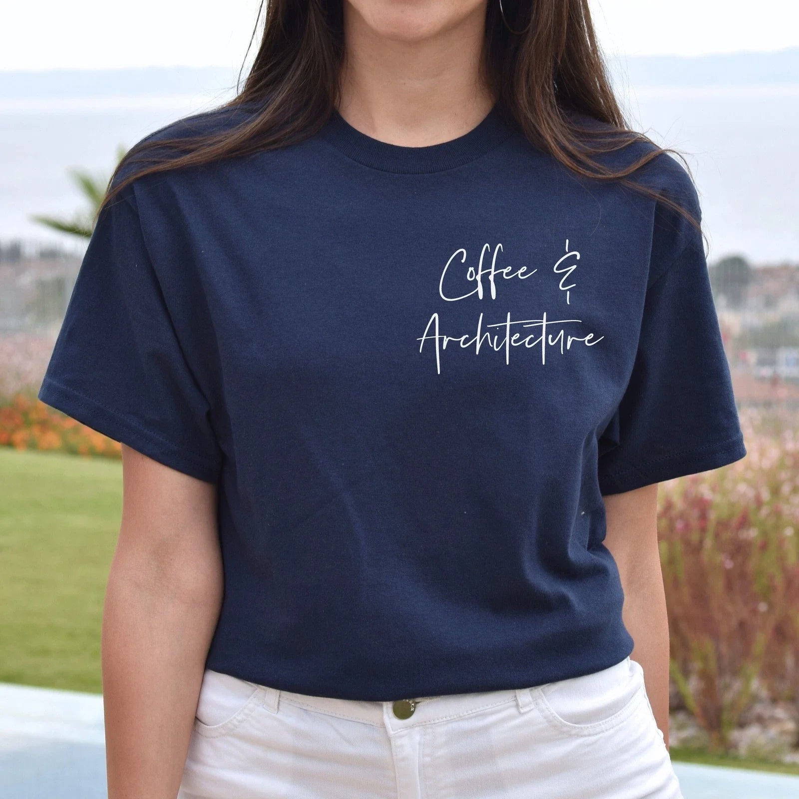 Coffee and architecture pocket Architect Black Navy - Adult & Kids T-Shirts, Sweatshirts & Hoodies apparel design preview 1
