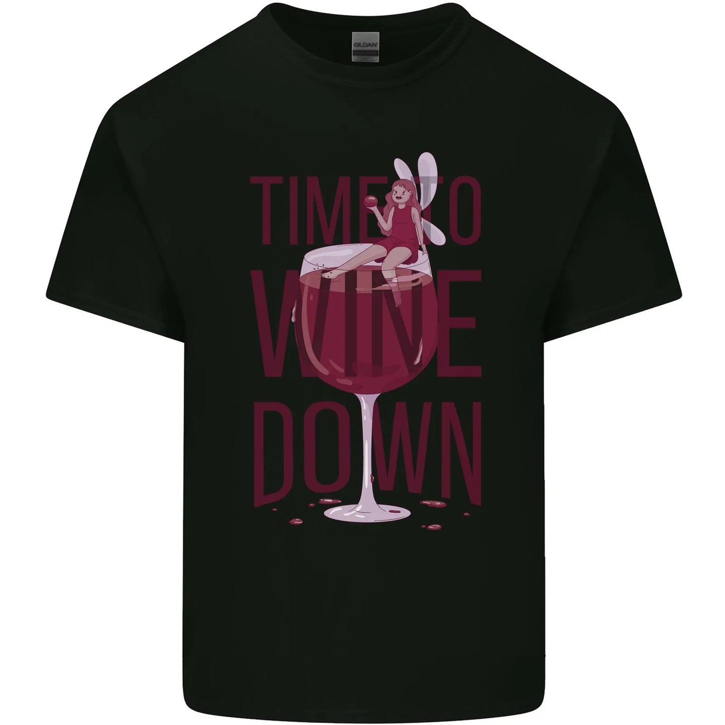 Time to Wine Down Funny Alcohol Mens Light Cotton - Adult & Kids T-Shirts, Sweatshirts & Hoodies apparel design preview 1