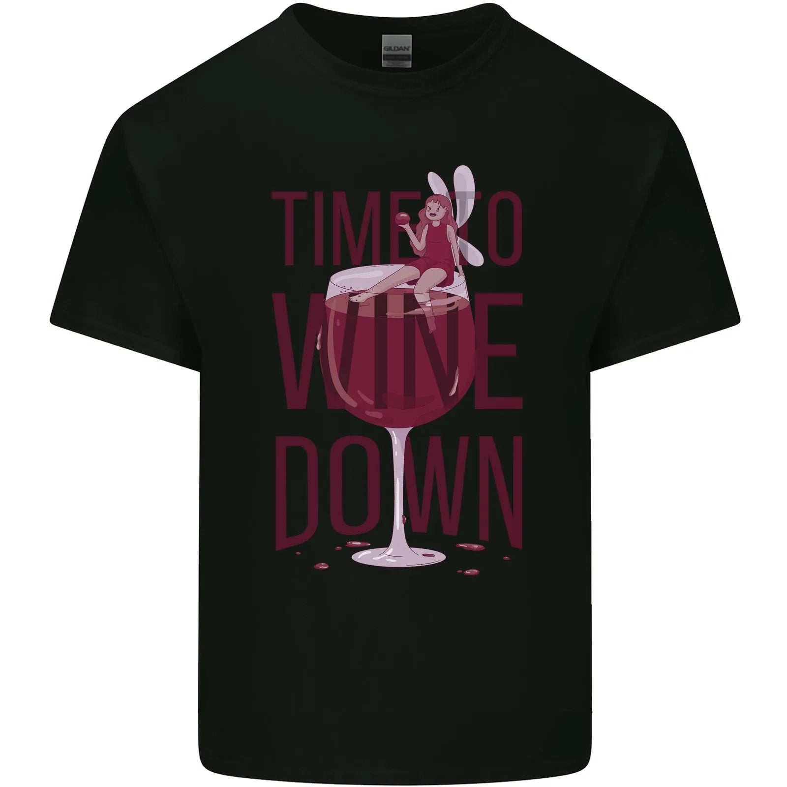 Time to Wine Down Funny Alcohol Mens Light Cotton - Adult & Kids T-Shirts, Sweatshirts & Hoodies apparel design preview 1