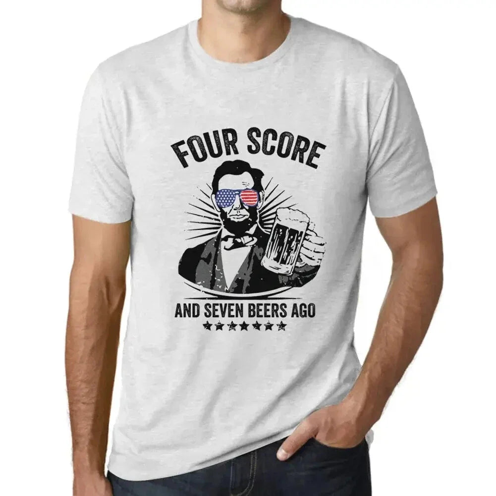 Men's Graphic Four Score And Seven Beers Ago 4th July - Adult & Kids T-Shirts, Sweatshirts & Hoodies apparel design preview 1