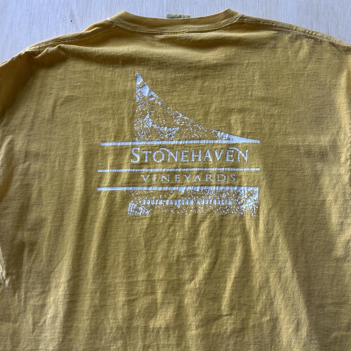 Vintage Stonehaven Vineyards Anvil Men XL Yellow Wine - Adult & Kids T-Shirts, Sweatshirts & Hoodies apparel design preview 1