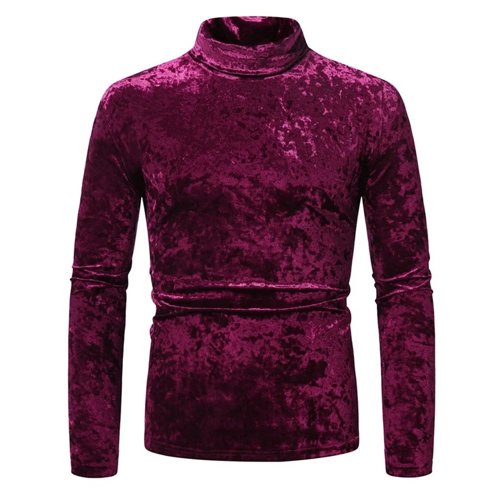 Velvet Turtleneck Top for Men Perfect Addition to - Adult & Kids T-Shirts, Sweatshirts & Hoodies apparel design preview 1