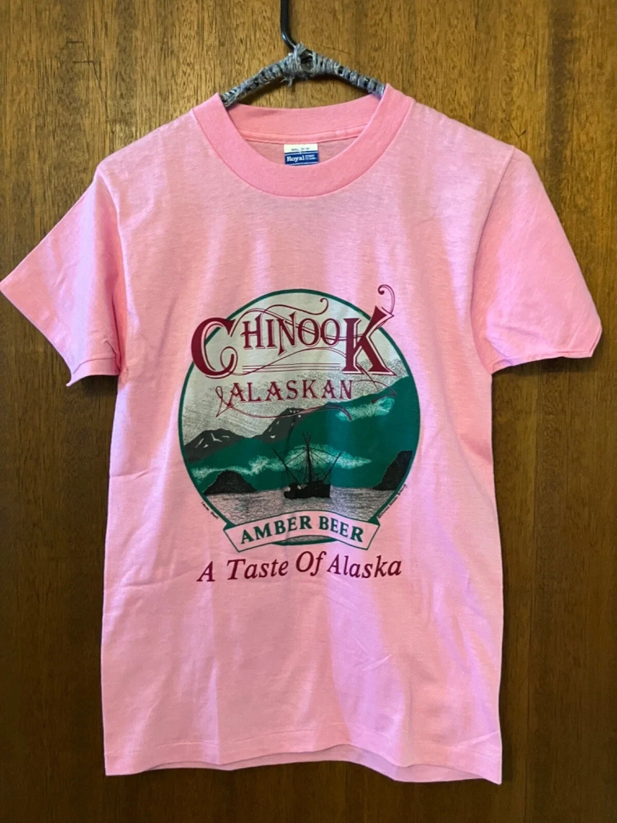 Vintage Chinook Alaskan Amber Beer Pink size Sm NEW - Adult & Kids T-Shirts, Sweatshirts & Hoodies apparel design preview 1