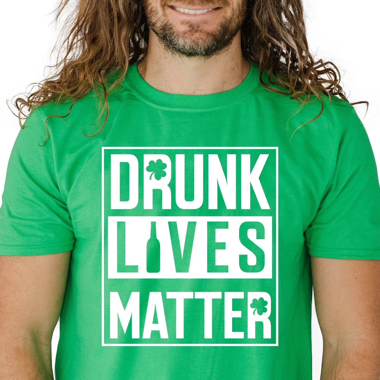 Drunk Lives Matter St. Patrick's Day Shamrock Beer - Adult & Kids T-Shirts, Sweatshirts & Hoodies apparel design preview 1