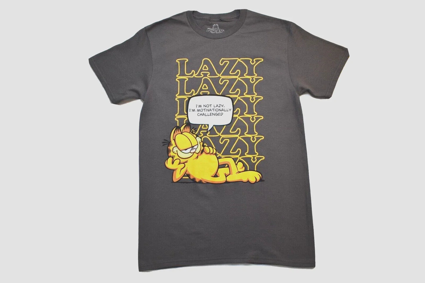 Garfield Mens Lazy Motivationally Challenged Funny - Adult & Kids T-Shirts, Sweatshirts & Hoodies apparel design preview 1
