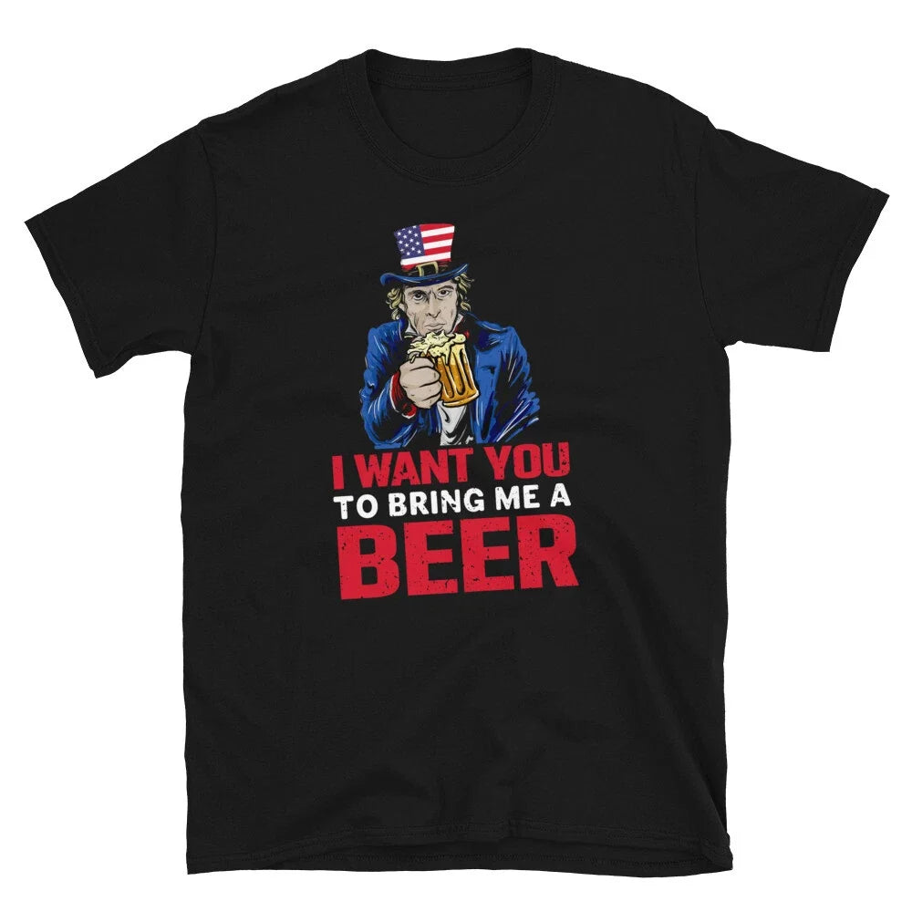Bring Me A Beer July 4th of USA US Flag - Adult & Kids T-Shirts, Sweatshirts & Hoodies apparel design preview 1