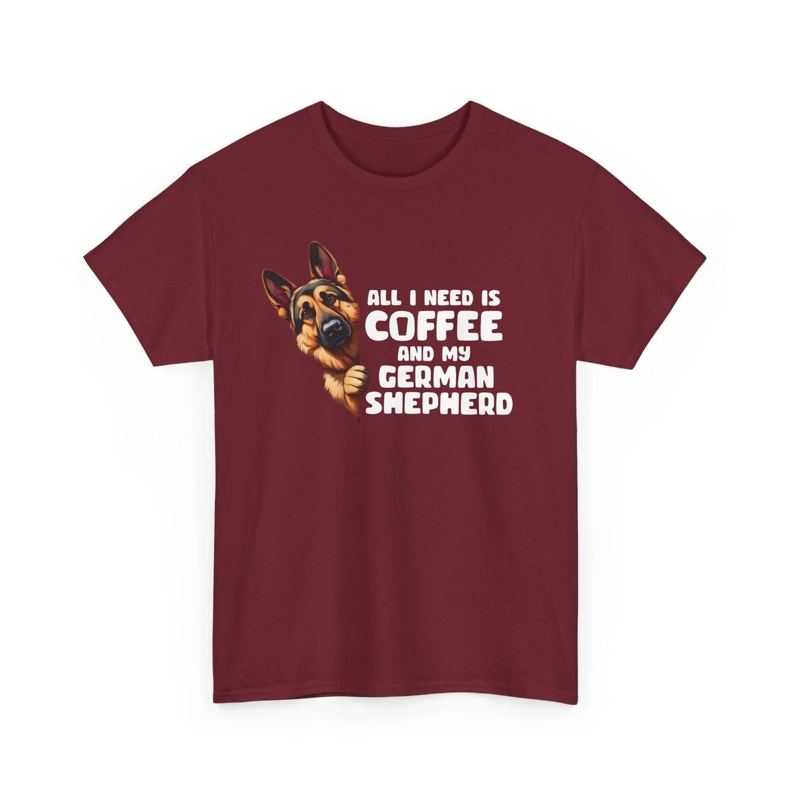German Shepherd and Coffee, Dog Lovers Gift - Adult & Kids T-Shirts, Sweatshirts & Hoodies apparel design preview 1