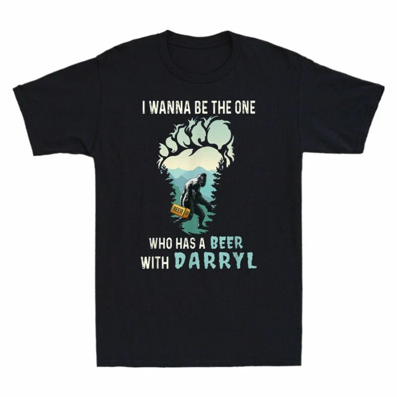 With Beer Who I Darryl The A Funny Bigfoot Wanna One - Adult & Kids T-Shirts, Sweatshirts & Hoodies apparel design preview 1