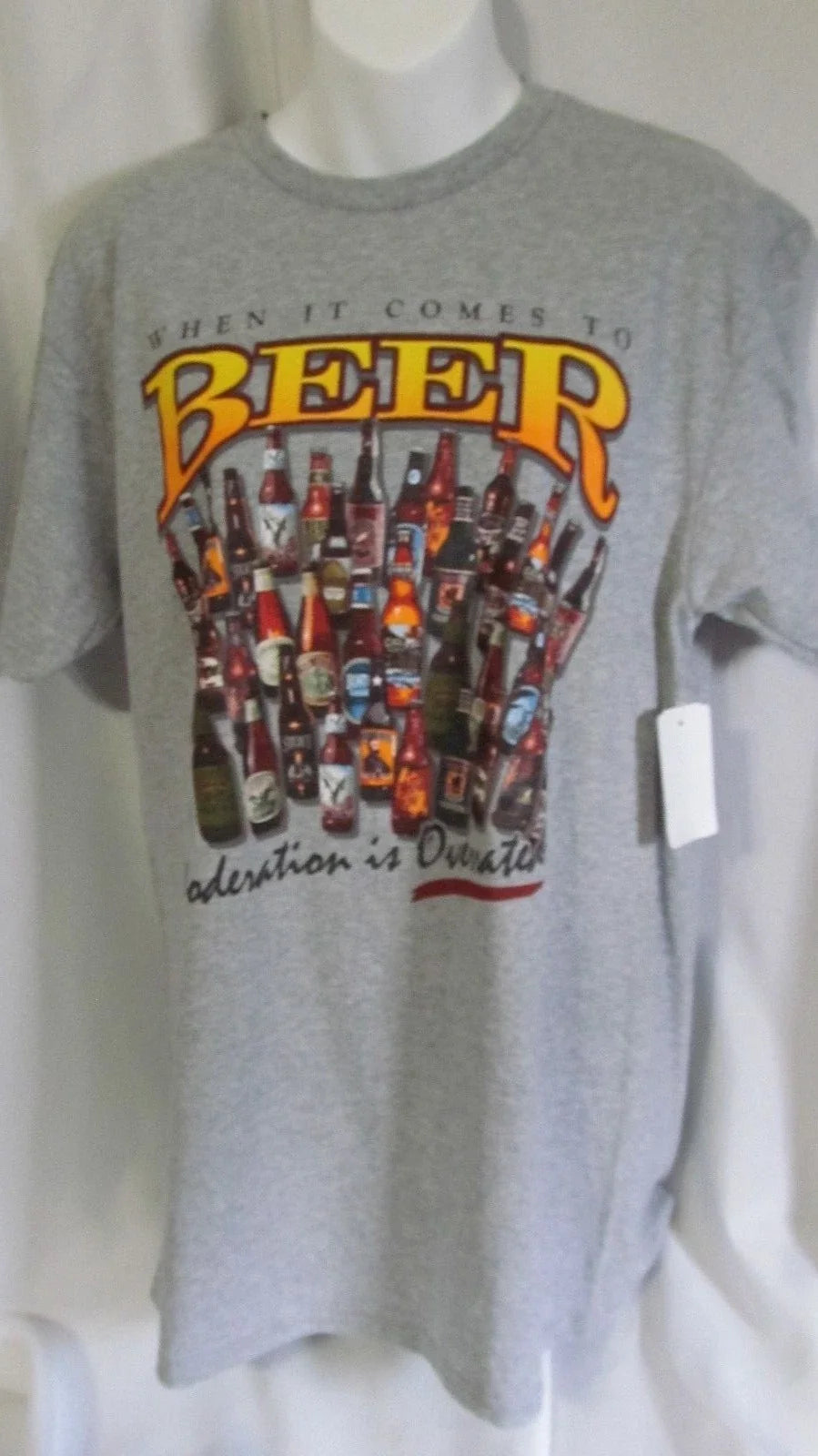 Mens M Beer Moderation Is Overrated ,Medium Graphic T - Adult & Kids T-Shirts, Sweatshirts & Hoodies apparel design preview 1
