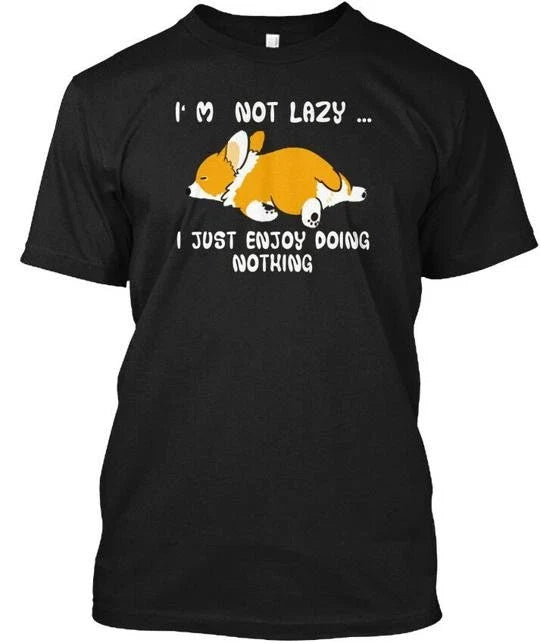 Corgi Funny Im Not Lazy I Just Made in the USA Size S - Adult & Kids T-Shirts, Sweatshirts & Hoodies apparel design preview 1