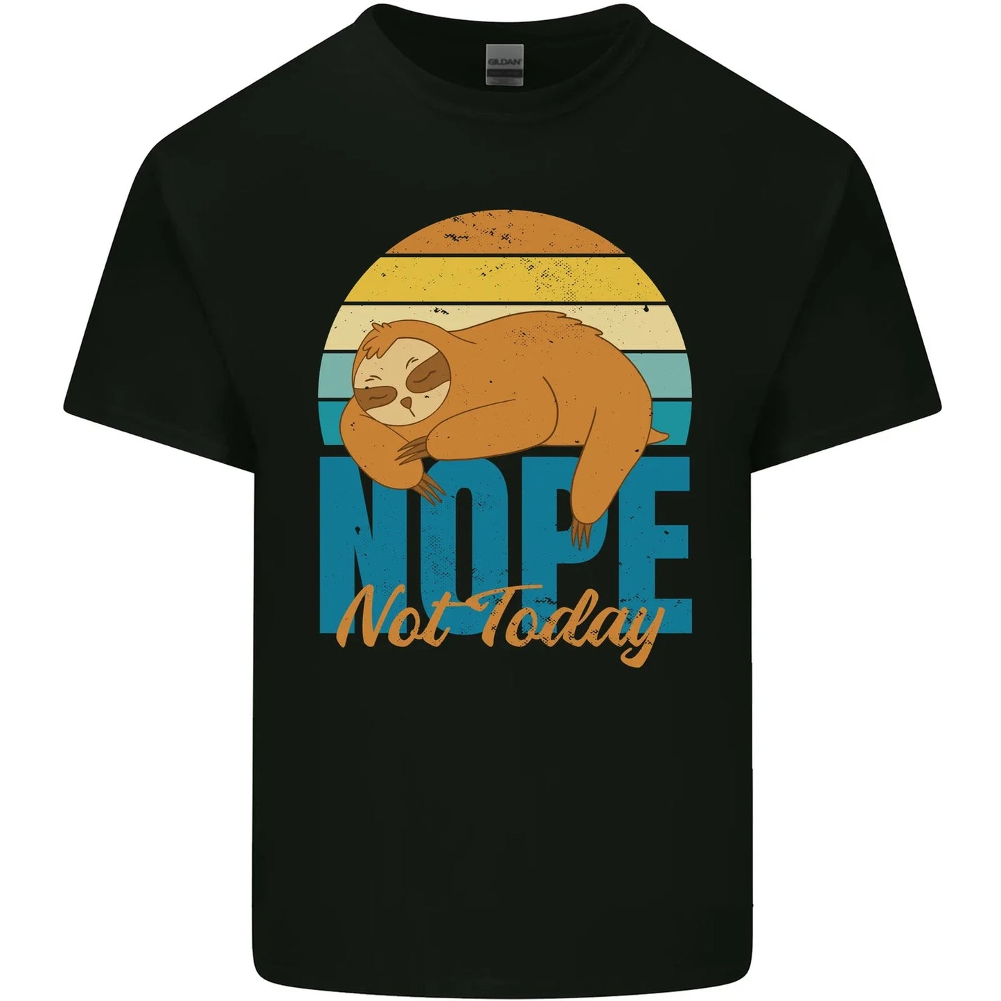 Sloth Nope Not Today Funny Lazy Mens Cotton Top - Adult & Kids T-Shirts, Sweatshirts & Hoodies apparel design preview 1