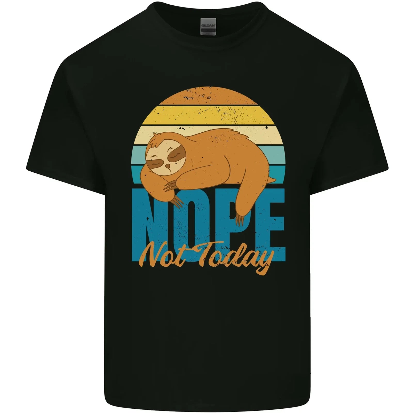 Sloth Nope Not Today Funny Lazy Mens Cotton Top - Adult & Kids T-Shirts, Sweatshirts & Hoodies apparel design preview 1