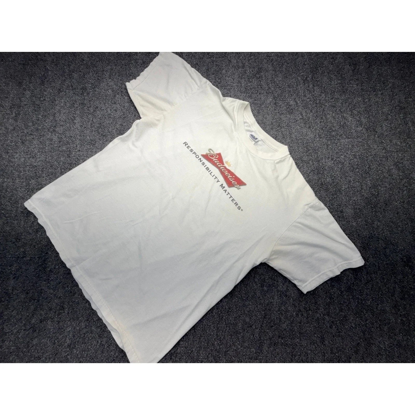 Budweiser Graphic Logo Cotton White L - Adult & Kids T-Shirts, Sweatshirts & Hoodies apparel design preview 1