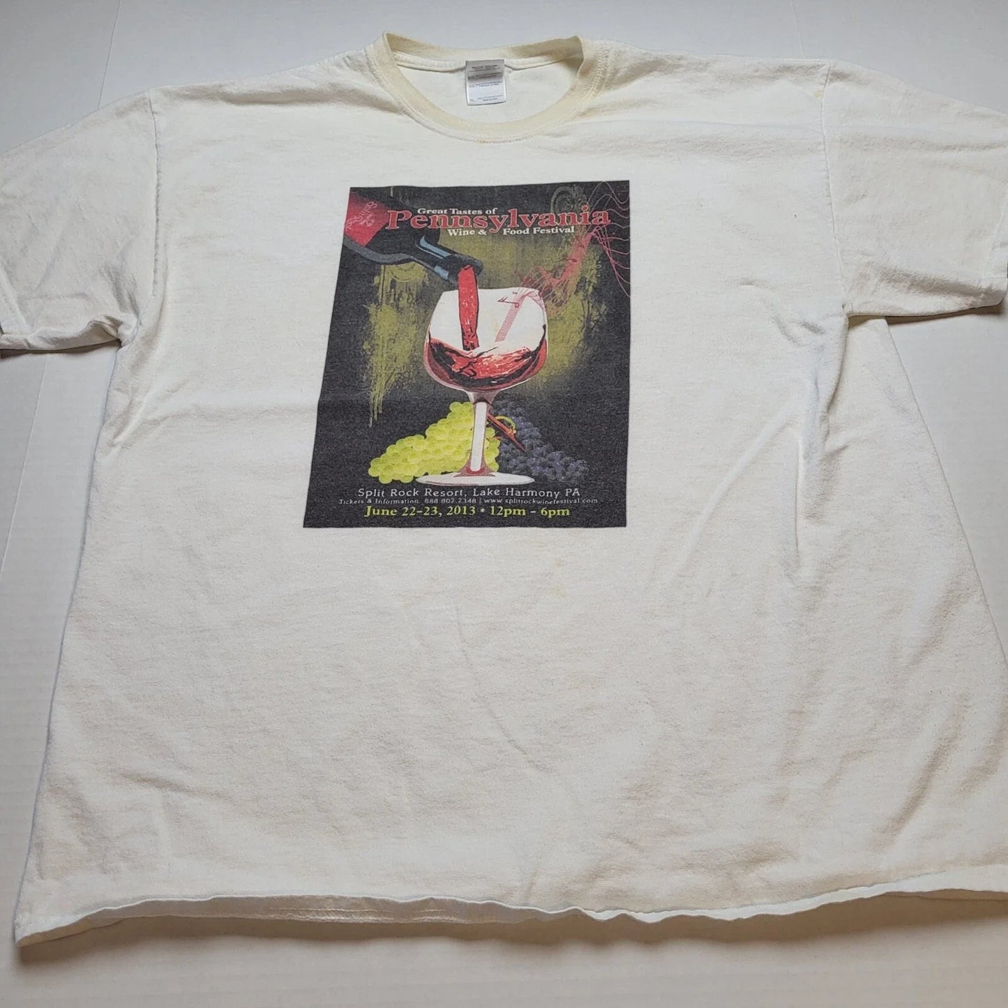 Pennsylvania Wine Food Festival Mens XL Harmony 2013 - Adult & Kids T-Shirts, Sweatshirts & Hoodies apparel design preview 1