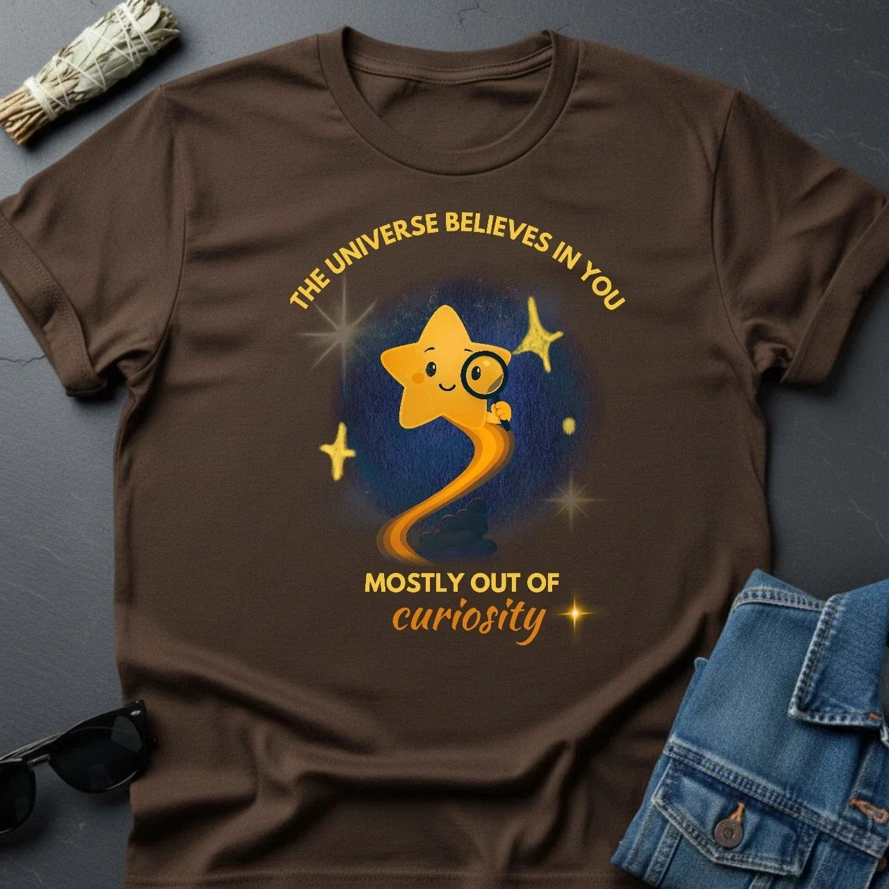 The Universe Believes in You Uplifting Graphic - Adult & Kids T-Shirts, Sweatshirts & Hoodies apparel design preview 1