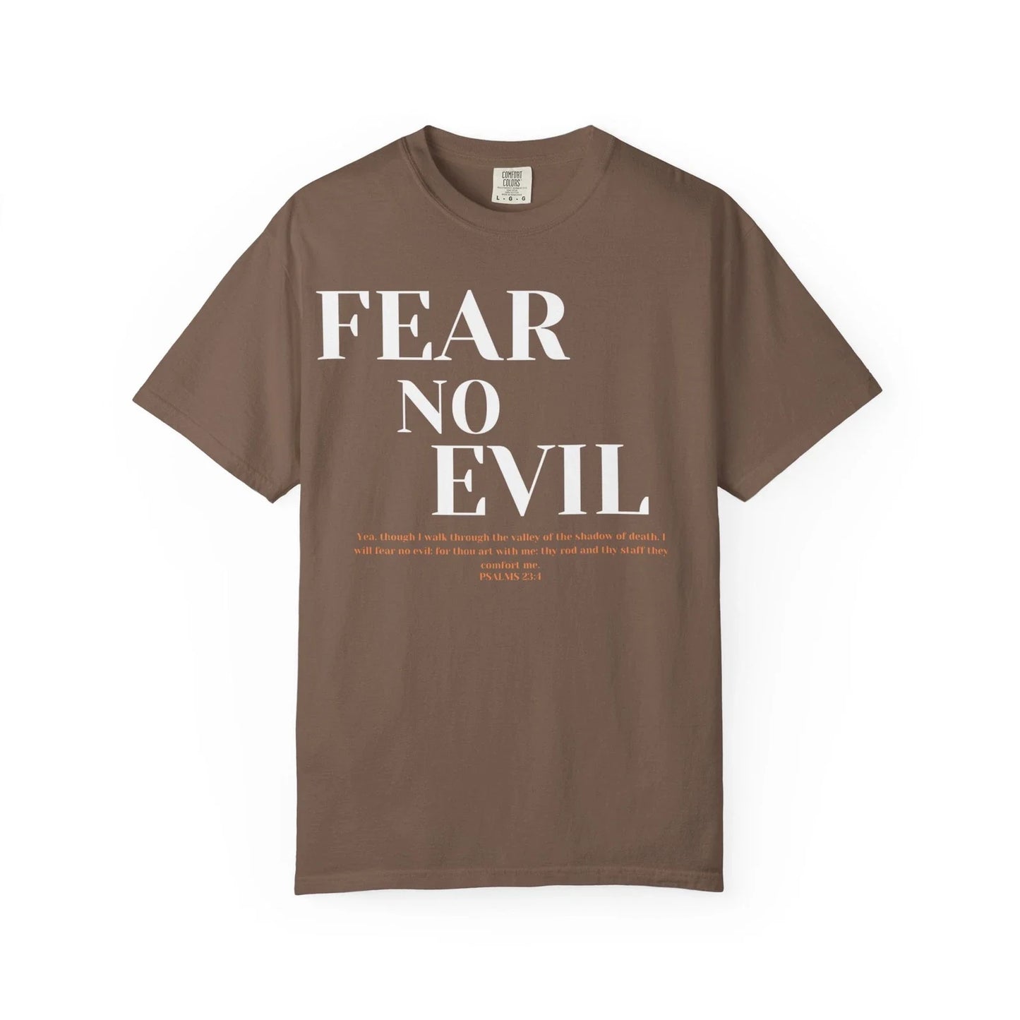 Fear No Evil Christian for Men Psalm 23:4 Bible Verse - Adult & Kids T-Shirts, Sweatshirts & Hoodies apparel design preview 1