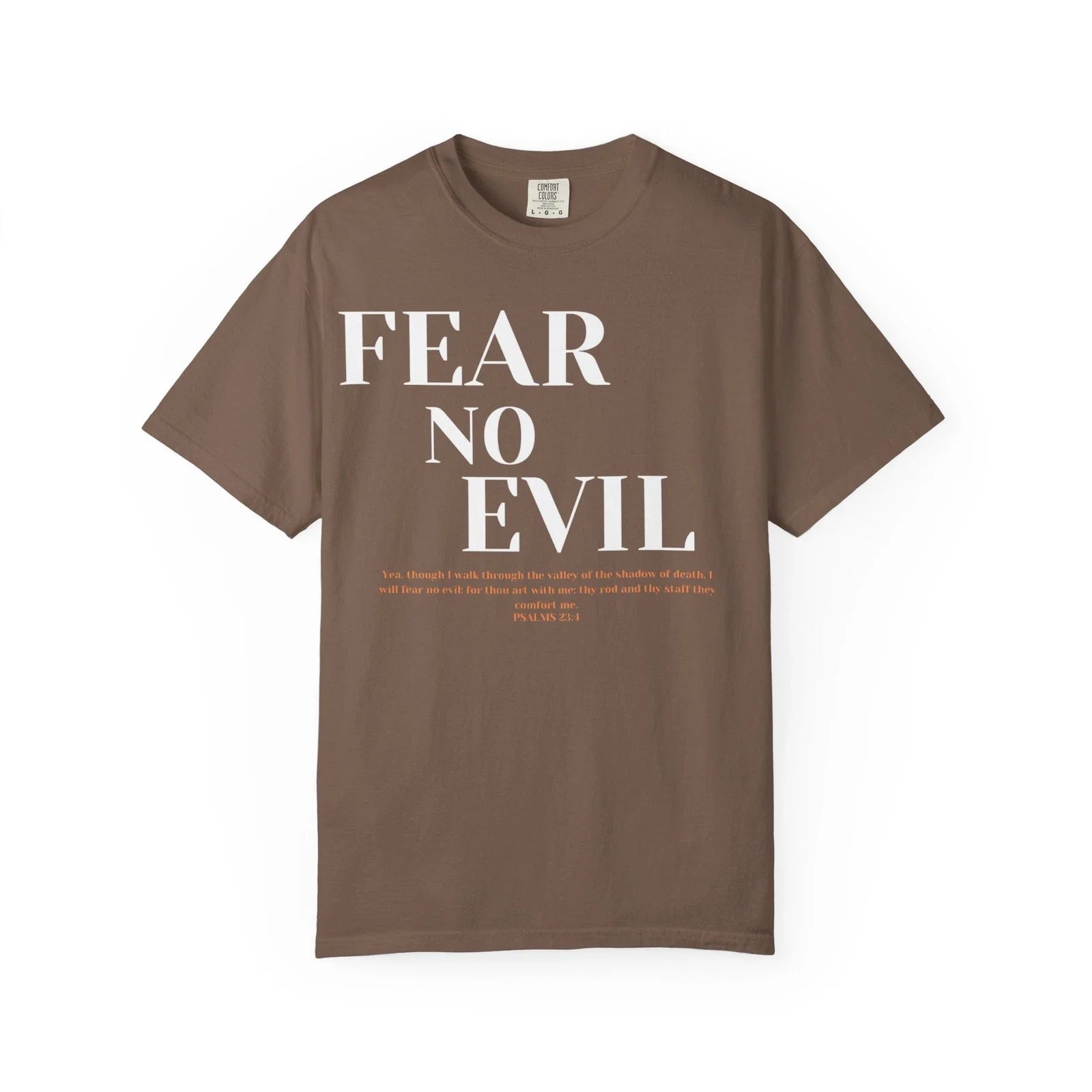 Fear No Evil Christian for Men Psalm 23:4 Bible Verse - Adult & Kids T-Shirts, Sweatshirts & Hoodies apparel design preview 1