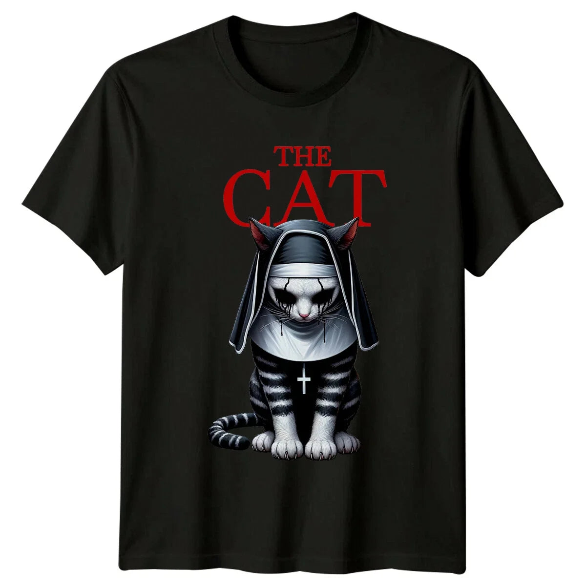 The Cat Nun Parody Religious Pun For Men And Women - Adult & Kids T-Shirts, Sweatshirts & Hoodies apparel design preview 1