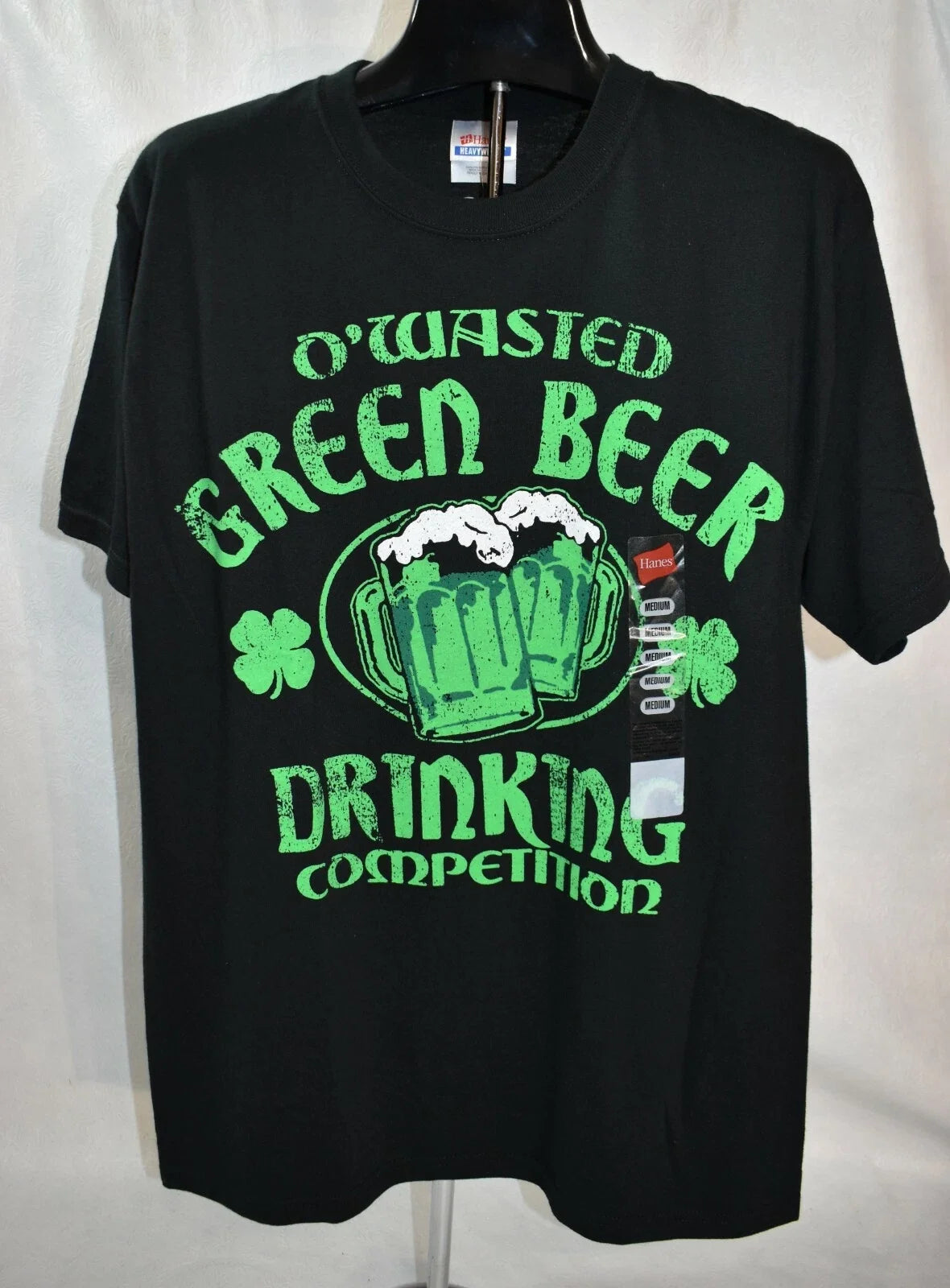 St. Patrick's Size Medium Green Beer Drinking - Adult & Kids T-Shirts, Sweatshirts & Hoodies apparel design preview 1
