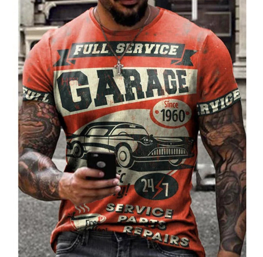 Full Service Garage 1960's: Vintage Automotive - Adult & Kids T-Shirts, Sweatshirts & Hoodies apparel design preview 1
