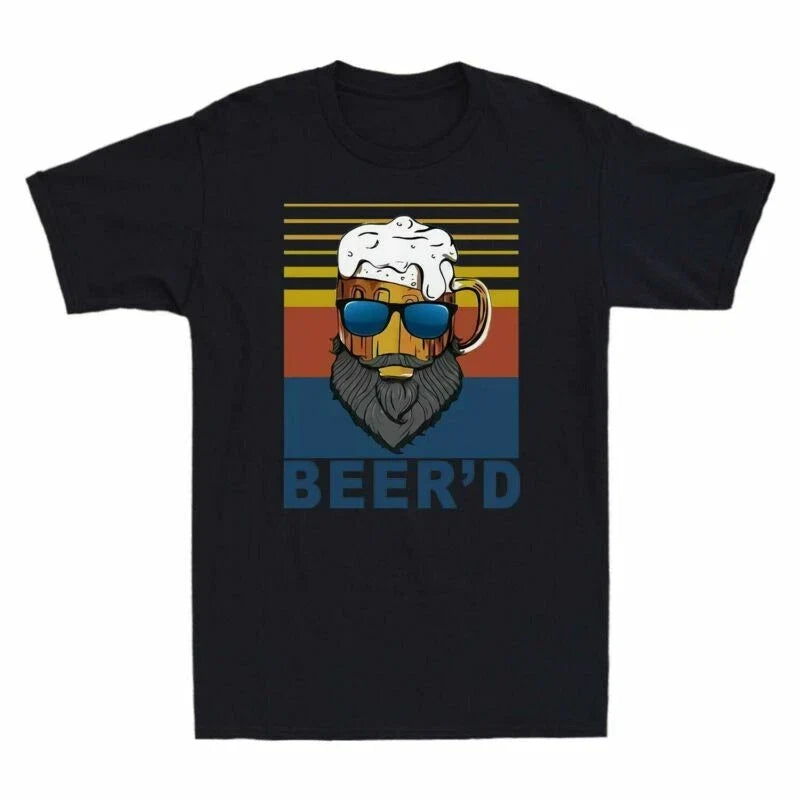Men's Short Sleeve Beer'd Funny Vintage Beard Beer - Adult & Kids T-Shirts, Sweatshirts & Hoodies apparel design preview 1