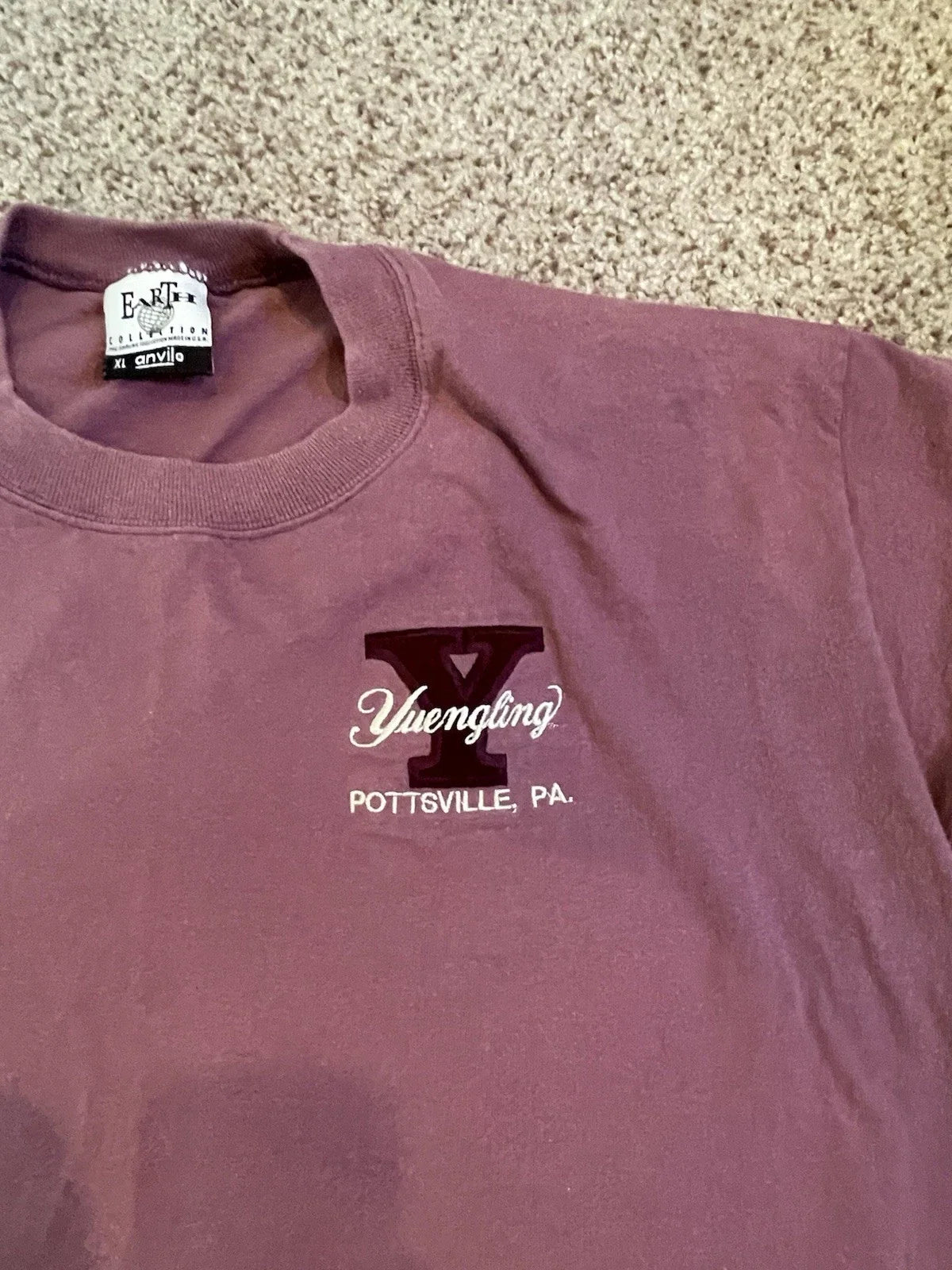Vintage 1995 Beer Yuenling Brewery Men's XL Earth - Adult & Kids T-Shirts, Sweatshirts & Hoodies apparel design preview 1