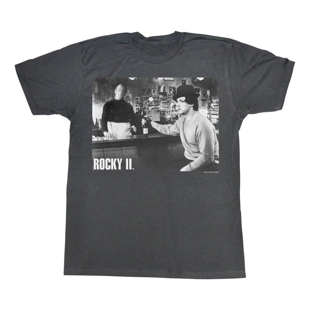 Rocky At The Bar Drinking Beer Black Heather - Adult & Kids T-Shirts, Sweatshirts & Hoodies apparel design preview 1