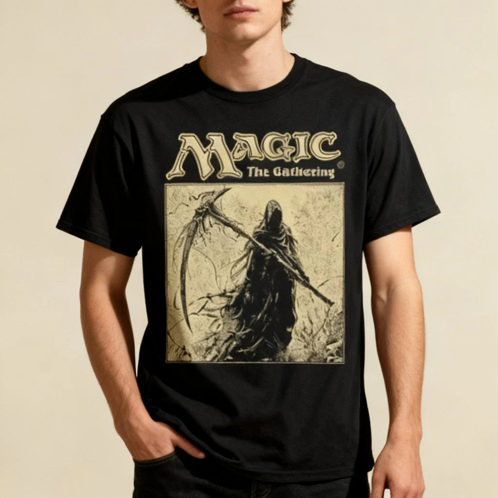 Retro Magic The Gathering Grim Reaper Fantasy Game - Adult & Kids T-Shirts, Sweatshirts & Hoodies apparel design preview 1