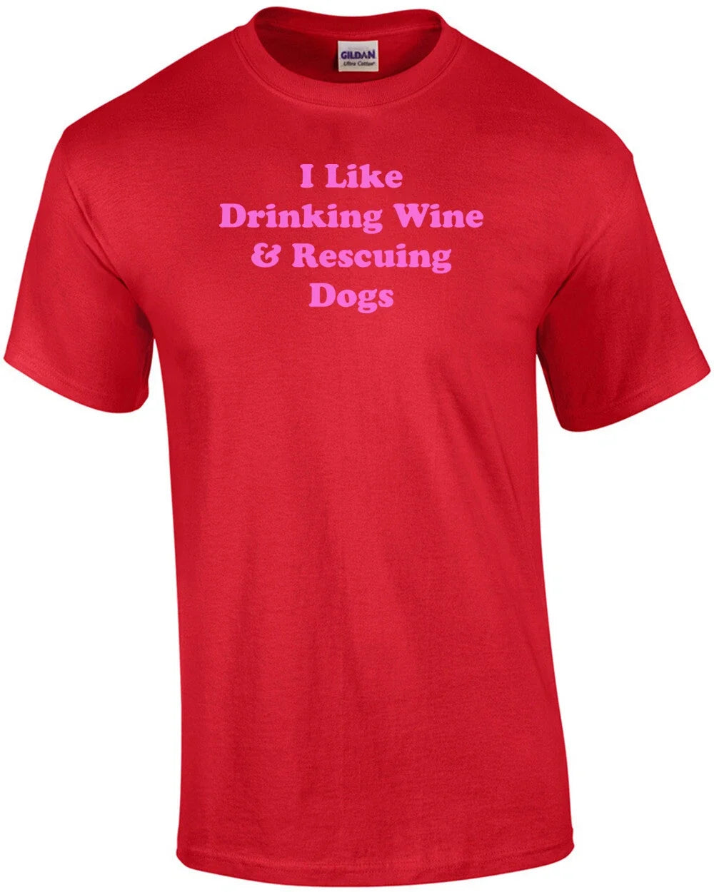 I Like Drinking Wine Rescuing Dogs 2 - Adult & Kids T-Shirts, Sweatshirts & Hoodies apparel design preview 1