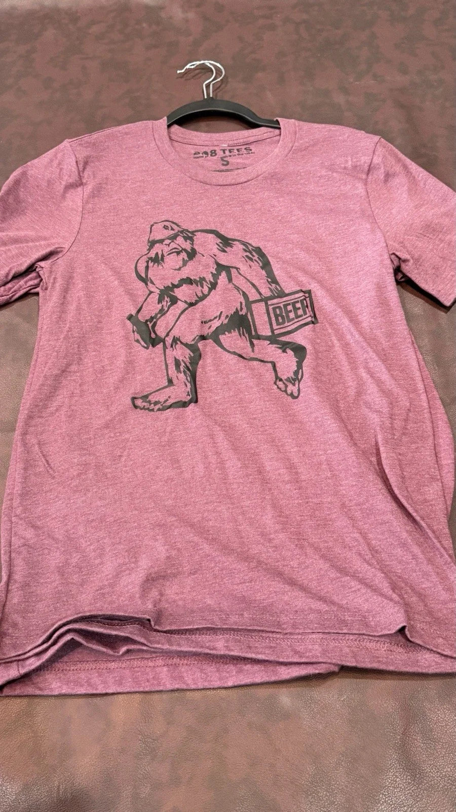 NEW Unisex Small Purple Short Sleeve With Bigfoot - Adult & Kids T-Shirts, Sweatshirts & Hoodies apparel design preview 1