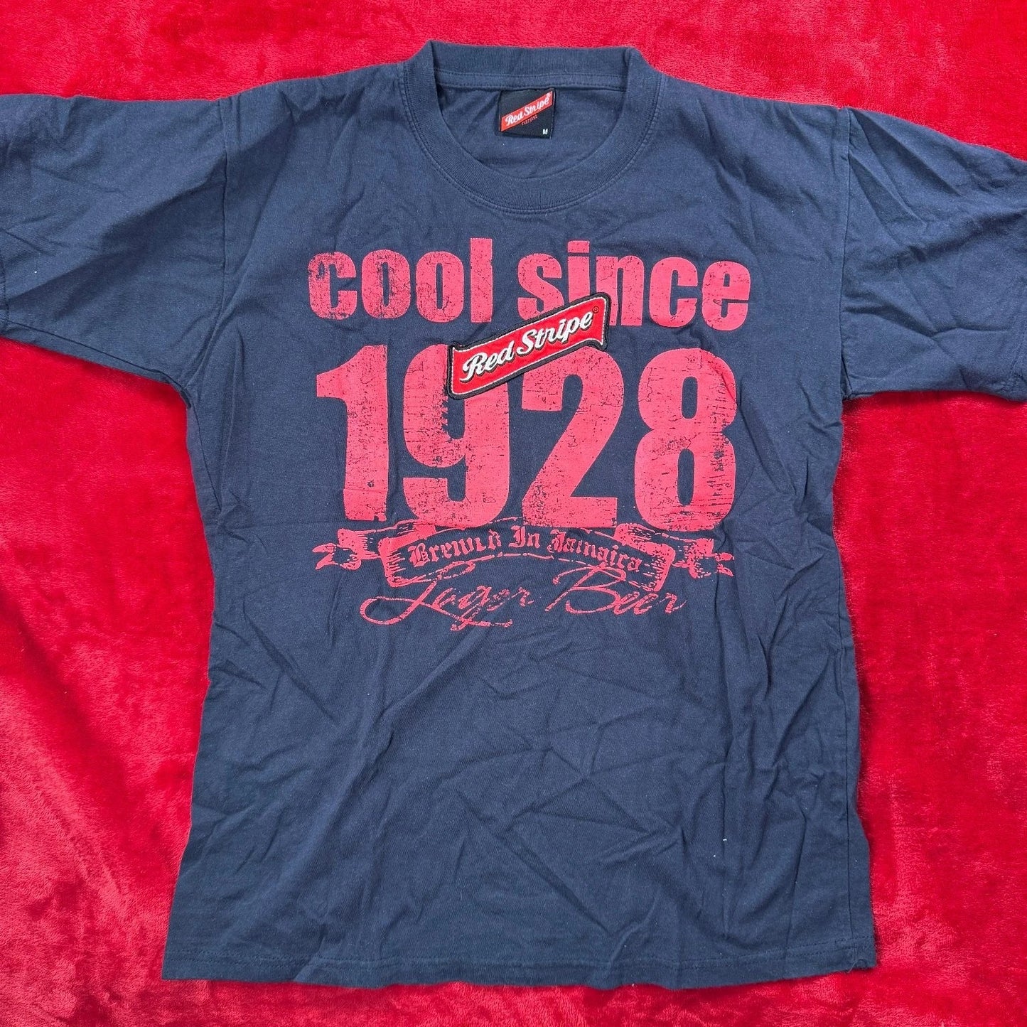Red Stripe Men's M Charcoal 100% Cotton Lager Beer - Adult & Kids T-Shirts, Sweatshirts & Hoodies apparel design preview 1