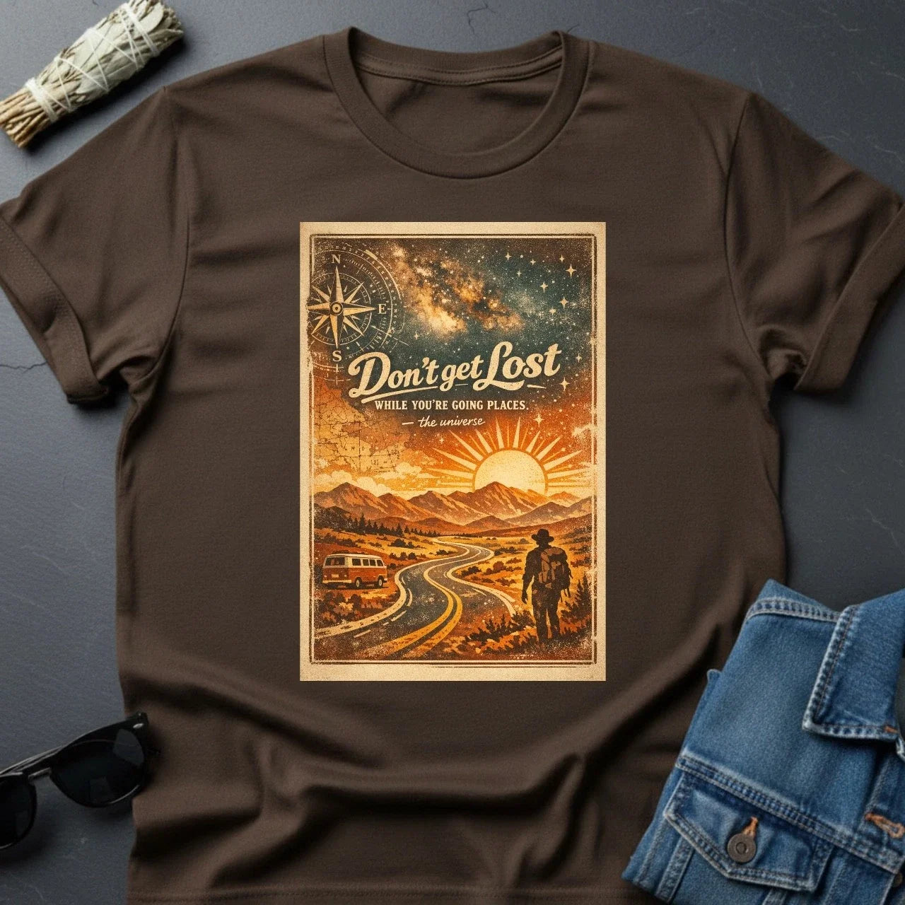Don't Get Lost Inspirational Graphic Youniverses - Adult & Kids T-Shirts, Sweatshirts & Hoodies apparel design preview 1