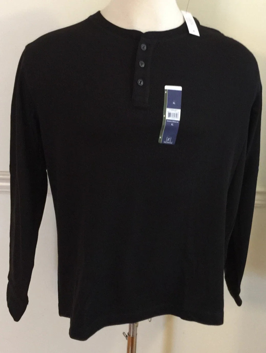 NWT Men's George Henley Thermal Style Knit Top Gray - Adult & Kids T-Shirts, Sweatshirts & Hoodies apparel design preview 1